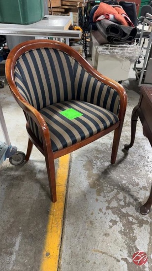 Walnut Finish Wood Padded Chairs