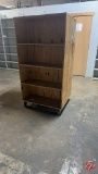 Wooden Shelving Unit On Casters