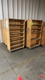Wooden Shelving Unit On Casters