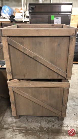 Wooden Produce Bins 36x36x31”