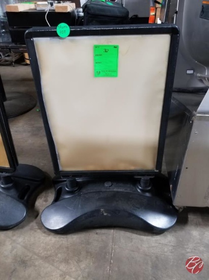 Weighted Double Sided Signage