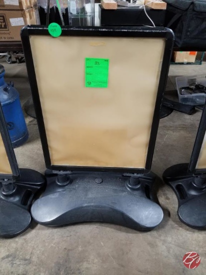 Weighted Double Sided Signage
