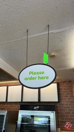 "Please Order Here" Hanging Sign