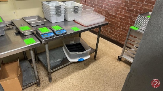 Stainless Steel Table W/ Galvanized Bottom 48"x30"