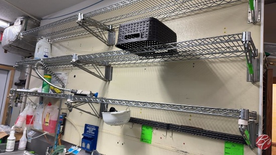 Chrome Metro Shelves W/ Brackets 48" x 14"