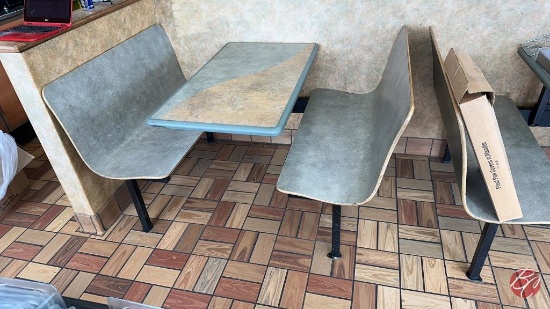Plymold Metal Frame Wood 4-Person Booths 62"x42"