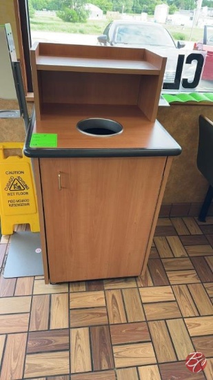 Plymold Wood Trash Receptical 25-1/2"x25-1/2"x48"