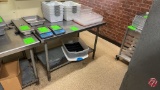 Stainless Steel Table W/ Galvanized Bottom 48