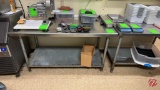 Stainless Steel Table W/ Galvanized Bottom 60