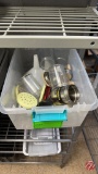 Plastic Storage Container W/ Contents