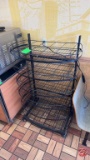 Metal Black Wire Multi-Deck Chip Rack W/ Casters