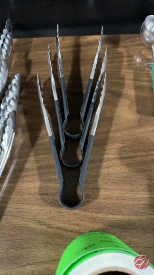 Stainless Steel Tongs W/ Rubber Handles