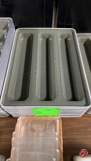 Aluminum 1/2 Size 3-Slotted Bread Pans