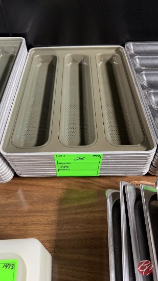 Aluminum 1/2 Size 3-Slotted Bread Pans