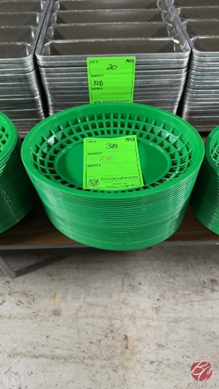 Plastic Green Sandwich Baskets