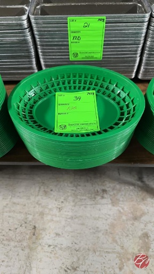 Plastic Green Sandwich Baskets