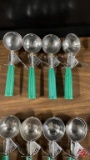 Stainless Steel Portion Scoops W/ Rubber Handles