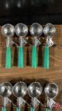 Stainless Steel Portion Scoops W/ Rubber Handles
