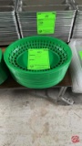 Plastic Green Sandwich Baskets