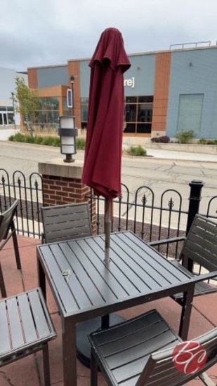 Outside Patio Umbrellas W/ Weighted Stand