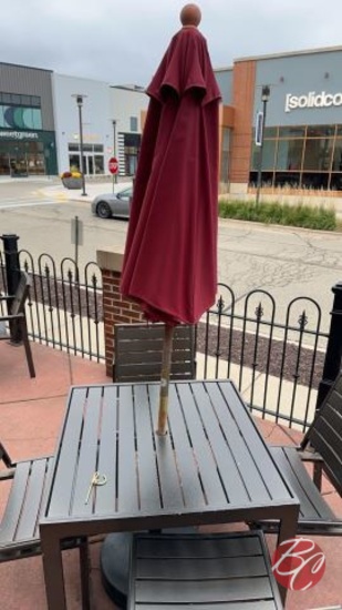 Outside Patio Umbrellas W/ Weighted Stand