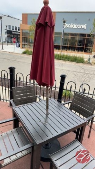 Outside Patio Umbrellas W/ Weighted Stand