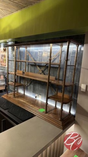 Vintage Wood Multi-Tier Display Approx:79"x19"x56"