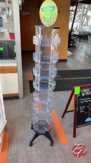 Swinging Merchandising Rack W/Locking Casters