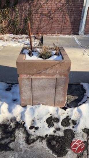 Stone Outside Square Planter
