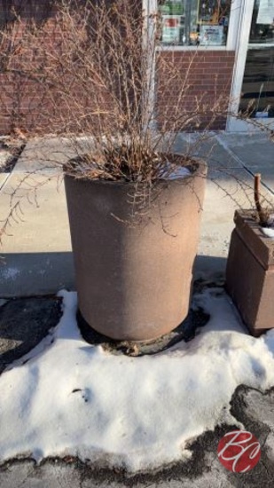 Stone Outside Round Planter