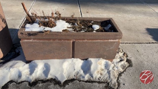 Stone Outside Rectangle Planter