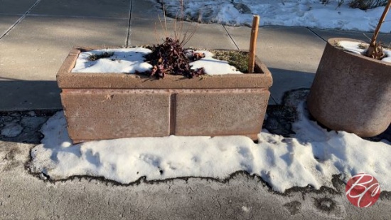 Stone Outside Rectangle Planter