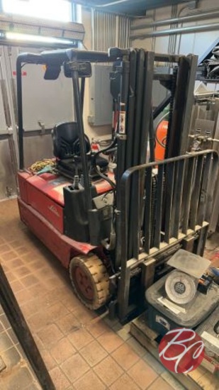 Linde E15S Electric 3-Wheel Forklift 3000lbs