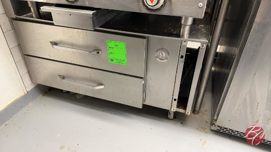 Stainless Steel 2-Drawer Chef Base W/ Casters 36"