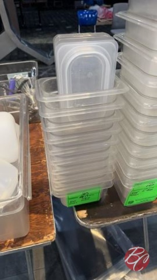 Cambro Inserts 1/9 Size 4" Deep W/ Lids