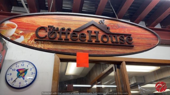 The Coffee House Wood Signage