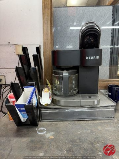 Keurig Coffee Brewer, Caddie, & Clear Stand
