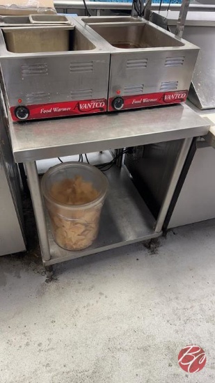 All Stainless Steel Equipment Table Approx:30"x30"