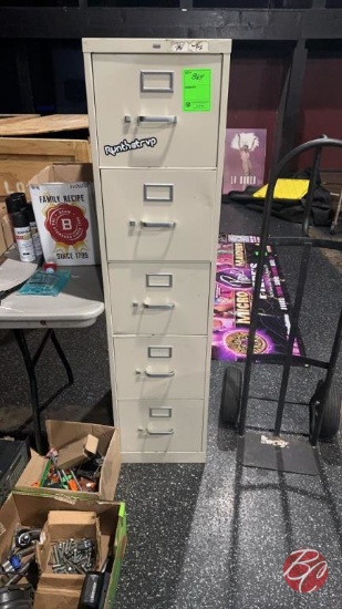 HON Metal Vertical 5-Drawer Filing Cabinet