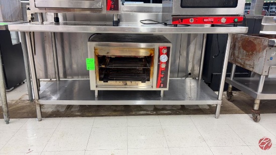 All Stainless Steel Table W/ Backsplash&Can Opener
