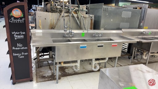Duke Stainless Steel 4-Well Sink W/ Drainboards &