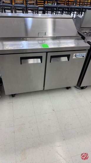 AVANTCO Stainless 2-Door Sandwich Prep Cooler 48"