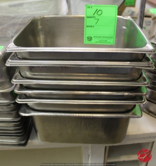 Stainless Steel 1/2 Size Insert Pans 10-qt