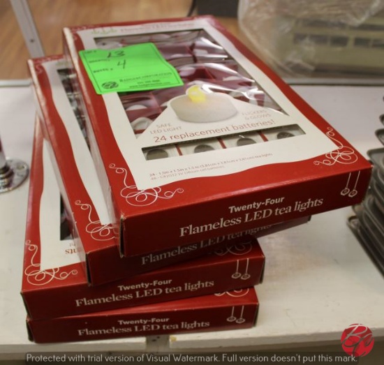 Flameless LED Tea Lights-24 Per Box