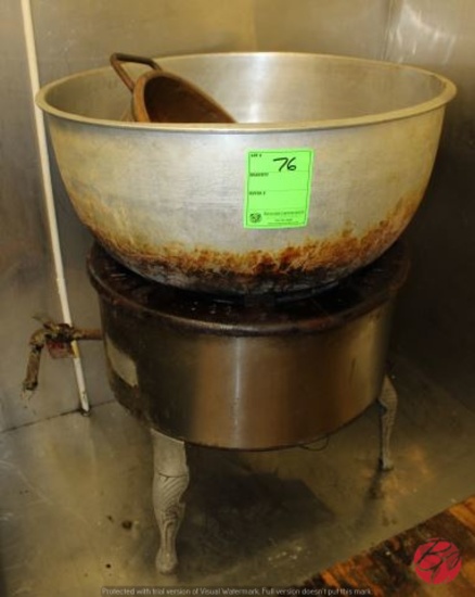 Gas Cook-Top Burner W/Bowl & Copper Kettle