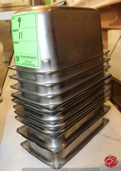 Stainless Steel 1/3 Size Insert Pans 6.1qt