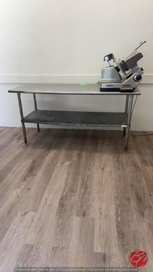 Stainless Steel Worktop Table Approx: 72"x32"x36"