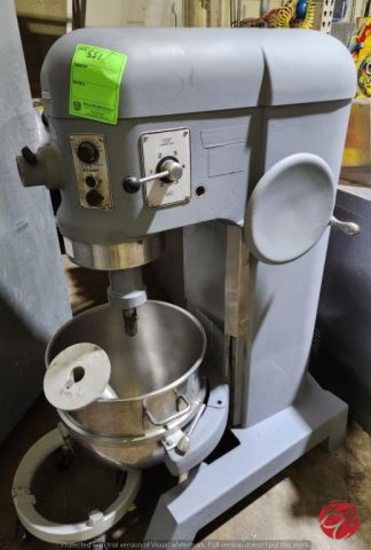 Hobart 60-Quart Mixer With Bowl, Hook and Dolly