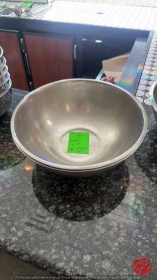 Stainless Steel Large Mixing Bowls 16"