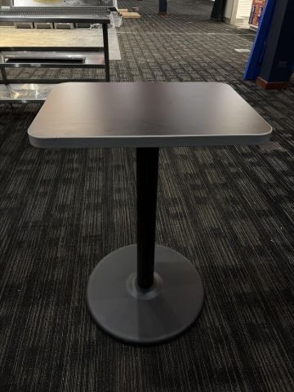 Wood Black Rectangle Table W/ Heavy Duty Base 18"